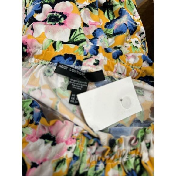 Maggy London polyester flower summer  dress  size 6 - Picture 8 of 9